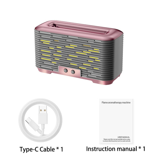 350ml Simulated Flame Aromatherapy Humidifier With Timing Function(Gold) by bashfashion