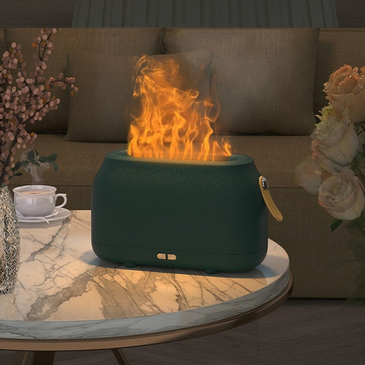 Simulation Flame Aromatherapy Humidifier Bedroom Ambient Light, Color: Green by bashfashion