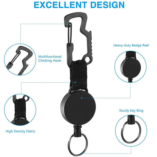 Outdoor Multifunctional Stainless Steel D-Type Carabiner Bottle Opener(TZ-001) by bashfashion