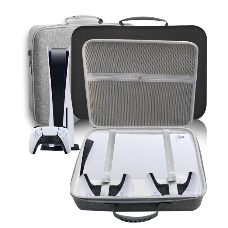 For PS5 Slim Game Console EVA Storage Bag Handbag Carrying Case(1959 Gray) by bashfashion