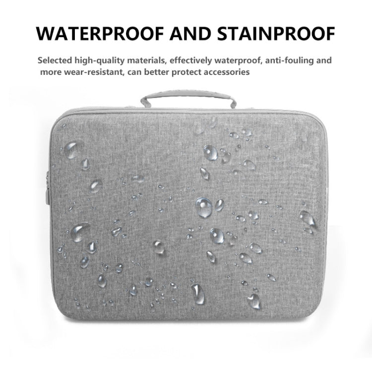 For PS5 Slim Game Console EVA Storage Bag Handbag Carrying Case(1959 Gray) by bashfashion