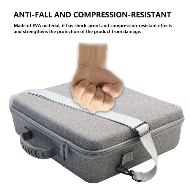 For PS5 Slim Game Console EVA Storage Bag Handbag Carrying Case(1959 Gray) by bashfashion