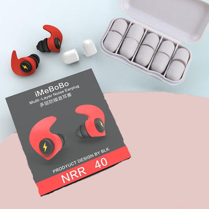 Anti-noise Sleep Earplugs Soundproof Earplugs(Red) by bashfashion
