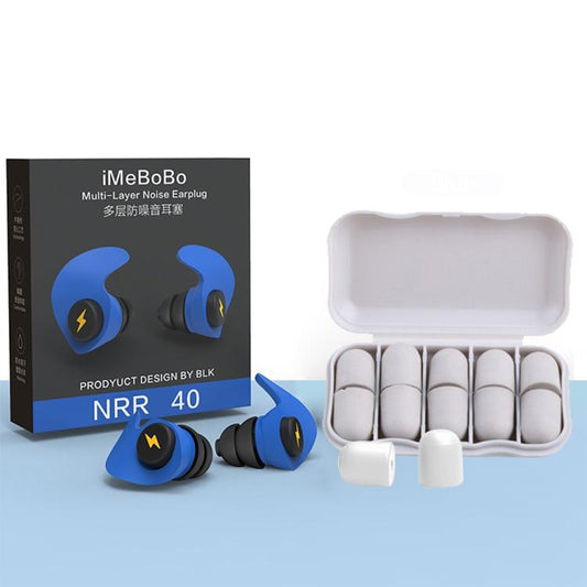 Anti-noise Sleep Earplugs Soundproof Earplugs(Blue) by bashfashion
