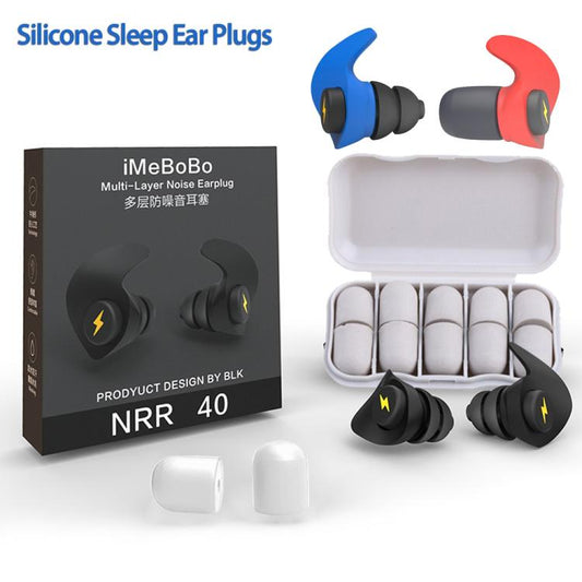 Anti-noise Sleep Earplugs Soundproof Earplugs(Black) by bashfashion