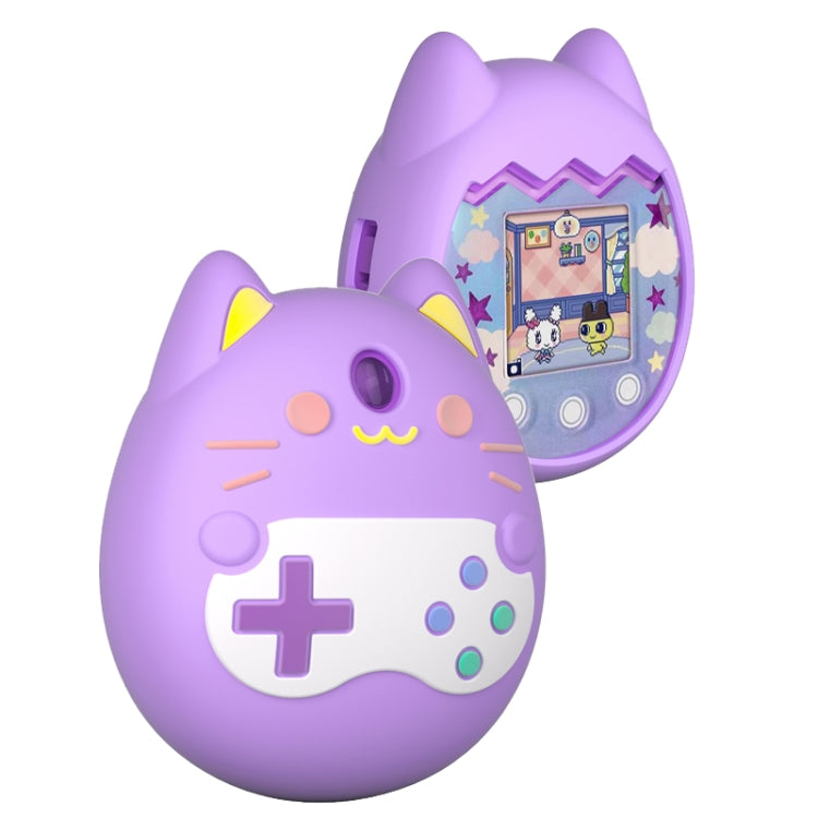 For Tamagotchi pix Silicone Cartoon Electronic Pet Protective Case(Purple) by bashfashion