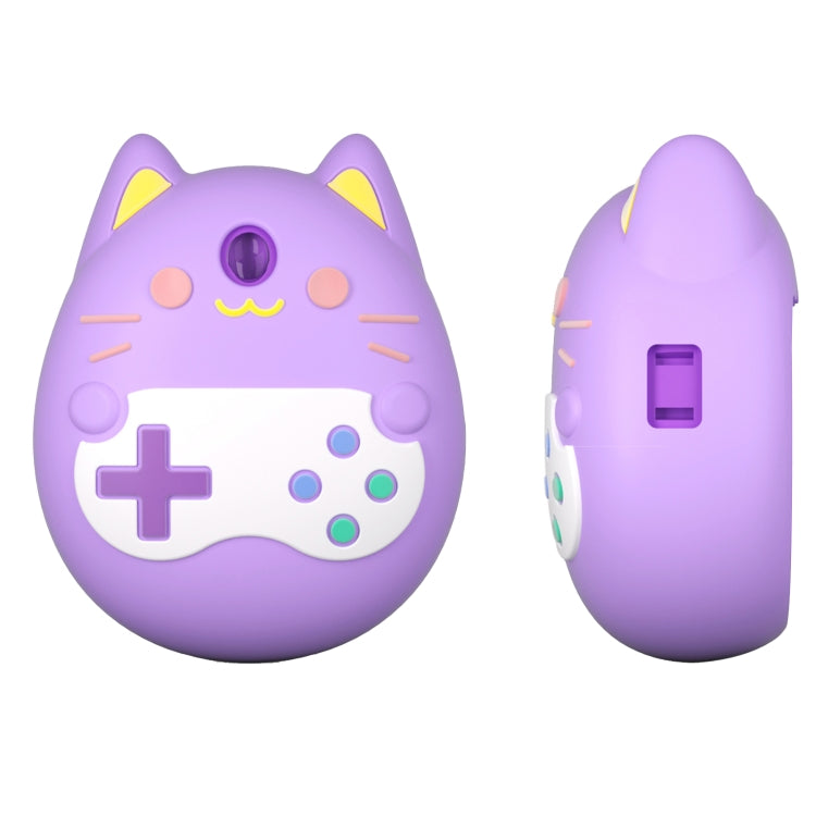 For Tamagotchi pix Silicone Cartoon Electronic Pet Protective Case(Purple) by bashfashion