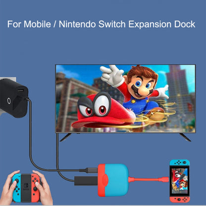 H0231 For Mobile / Nintendo Switch Expansion Dock Portable Base(Black Grey) by bashfashion