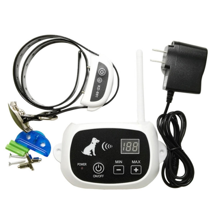 KD-661 500m Wireless Electric Dog Pet Fence Shock Collar,Spec: For One Dog(EU Plug) by bashfashion