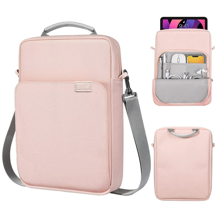 Vertical Laptop Bag Handheld Shoulder Crossbody Bag, Size: 13 Inch(Pink) by bashfashion