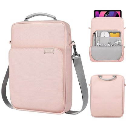 Vertical Laptop Bag Handheld Shoulder Crossbody Bag, Size: 13 Inch(Pink) by bashfashion