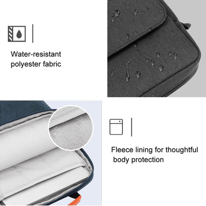 Vertical Laptop Bag Handheld Shoulder Crossbody Bag, Size: 9.7-11 Inch(Dark Blue) by bashfashion