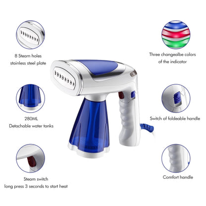 1600W Handheld Folding Iron Mini Steam Iron, Color: Blue 3 Gear(EU Plug) by bashfashion