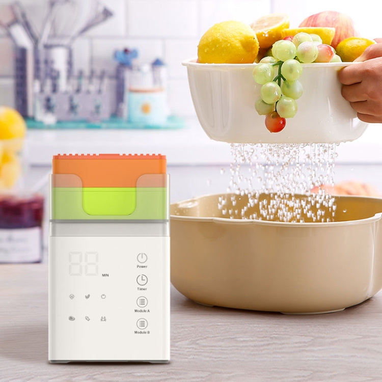 QX03 Home Two Bin Meat And Vegetable Cleaning Machine, US Plug(Neutral Machine) by bashfashion