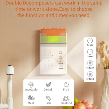 QX03 Home Two Bin Meat And Vegetable Cleaning Machine, US Plug(Neutral Machine) by bashfashion