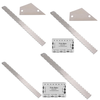 GNR3 Stainless Steel Measurement Bass Guitar Neck Ruler, Style: Double Teeth+String High Ruler by bashfashion