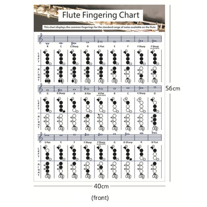 Coated Paper Flute Chord Fingering Practice Chart Staff Chord Fingering(Large) by bashfashion