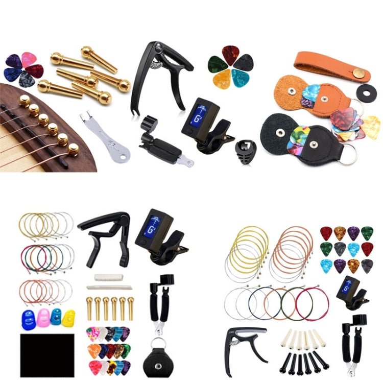 9 PCS / Set Folk Wood Bass Guitar Tuning Clip Tuner Instrument Set by bashfashion
