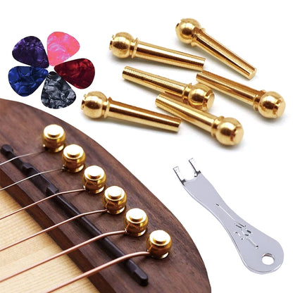 12 PCS / Set Folk Wood Bass Guitar Tuning Clip Tuner Instrument Set by bashfashion