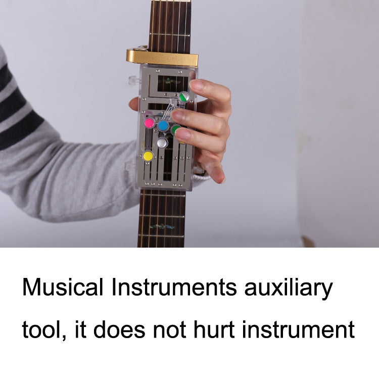 Folk Ukulele Guitar Chord Assist Beginners Guitar Boosters(Silver) by bashfashion