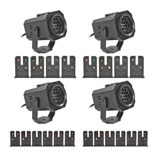 8W Christmas Colorful Rotating Laser Atmosphere Light Random Pattern Delivery UK Plug with 4 Cards by bashfashion