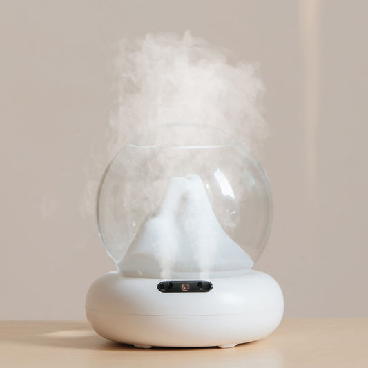 Rechargeable Moutain View Double Spray Aromatherapy Difusor Humidifier With Colorful Light(White) by bashfashion