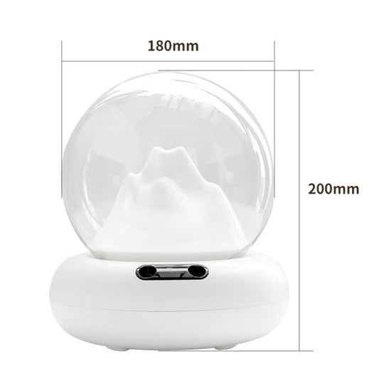 Rechargeable Moutain View Double Spray Aromatherapy Difusor Humidifier With Colorful Light(White) by bashfashion