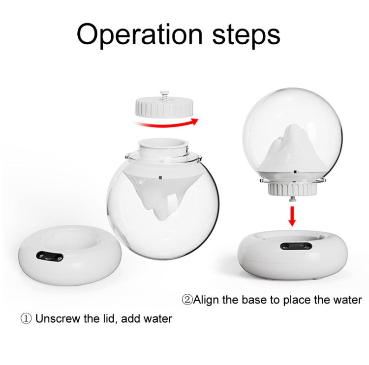 Rechargeable Moutain View Double Spray Aromatherapy Difusor Humidifier With Colorful Light(White) by bashfashion