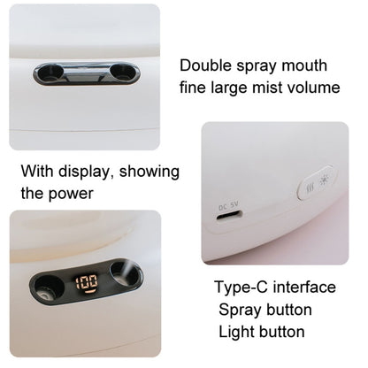 Rechargeable Moutain View Double Spray Aromatherapy Difusor Humidifier With Colorful Light(White) by bashfashion