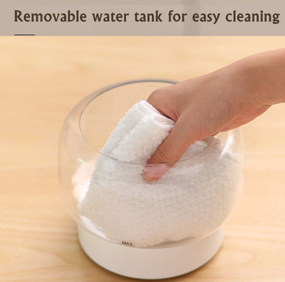 400ml Rose Aromatherapy Diffuser Timing Humidifier with Seven-color Light,CN Plug(White) by bashfashion