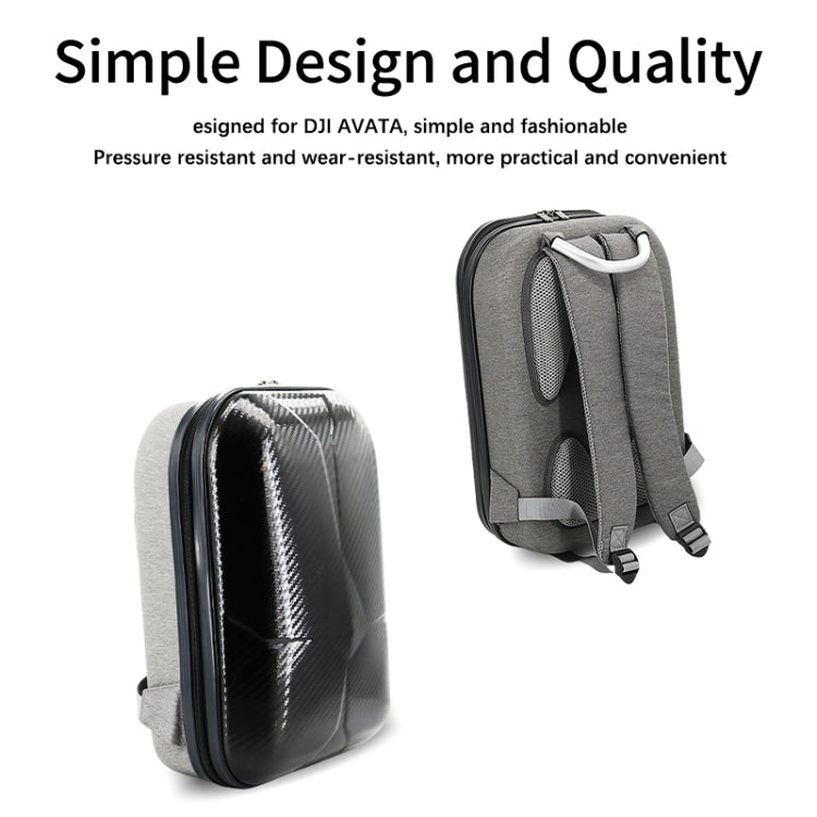 For DJI Avata Carbon Fiber Backpack Shockproof And Waterproof Bag(Black and Gray) by bashfashion