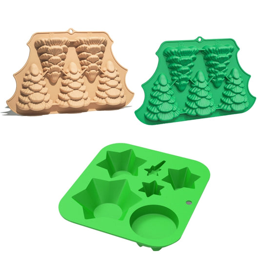 FF2569 Christmas Simulation Christmas Tree Mold Cake Mold Baking Tool, Style: 6 Even Christmas Tree by bashfashion