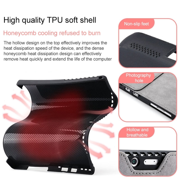 For Microsoft Surface Pro 9 Tablet Protective Case Holder(South African Sheepskin Gray Case) by bashfashion