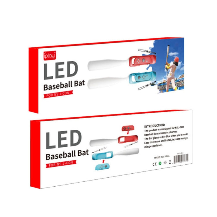 For Nintendo Switch OLED IPLAY HBS-363 Baseball Grip Assembly Gamepad Game Accessories(Red Blue) by bashfashion