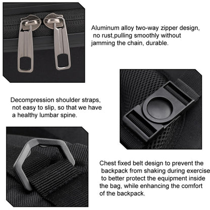 For DJI AVATA Storage Bag Hard Shell Waterproof Shoulder Bag Backpack(Brushed Gray) by bashfashion