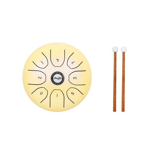 Shuffle SD-5 5.5 Inch Steel Tongue Carefree Empty Drum Percussion Instrument(Yellow) by shuffle