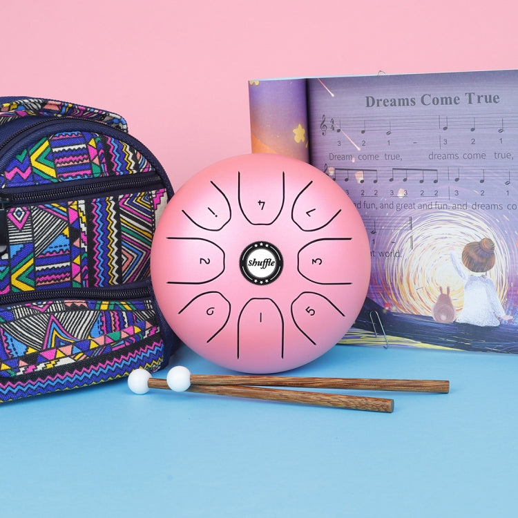 Shuffle SD-5 5.5 Inch Steel Tongue Carefree Empty Drum Percussion Instrument(Pink) by shuffle