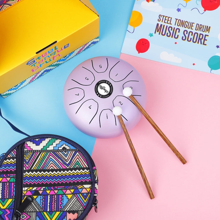 Shuffle SD-5 5.5 Inch Steel Tongue Carefree Empty Drum Percussion Instrument(Purple) by shuffle