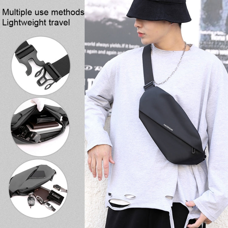 HAOSHUAI 1100-20 Men Waist Bag Outdoor Running Mobile Phone Bag(Black) by HAOSHUA