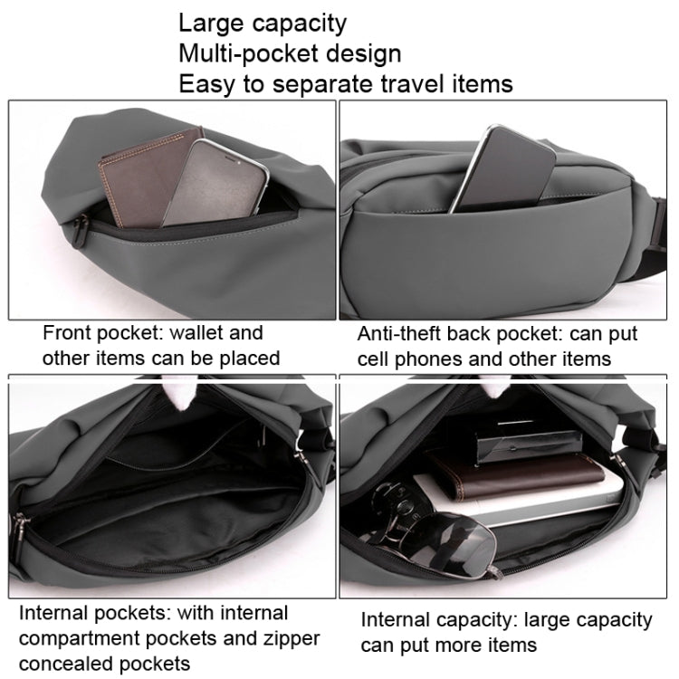 HAOSHUAI 1100-20 Men Waist Bag Outdoor Running Mobile Phone Bag(Black) by HAOSHUA