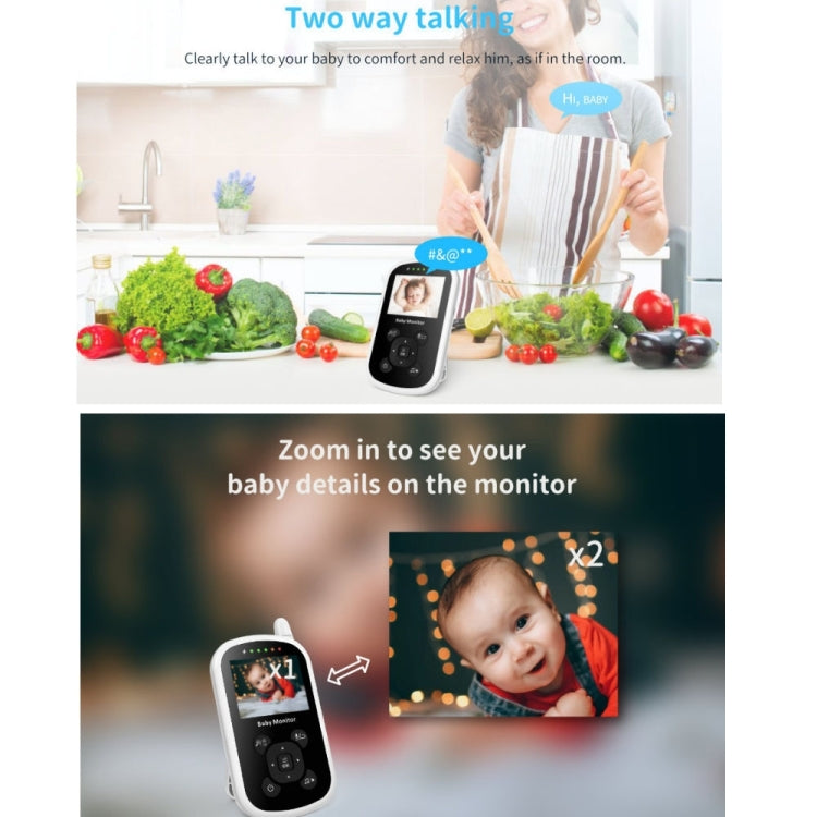 UU24 2.4 Inch Wireless Baby Monitor Camera Temperature Monitor 2 Way Audio VOX Lullaby US Plug by bashfashion
