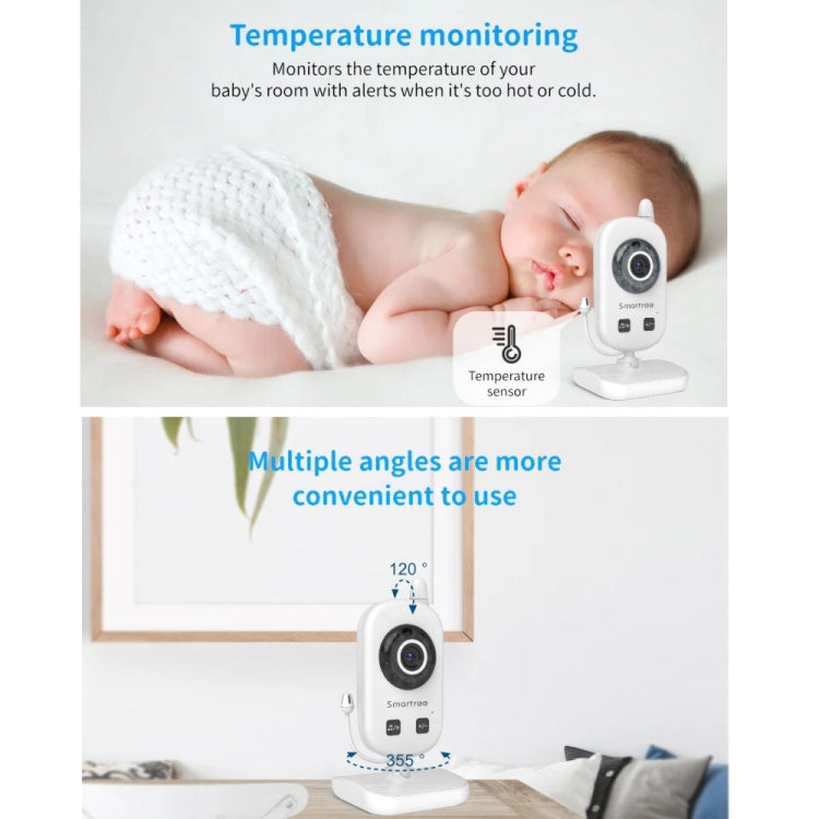 UU24 2.4 Inch Wireless Baby Monitor Camera Temperature Monitor 2 Way Audio VOX Lullaby UK Plug by bashfashion