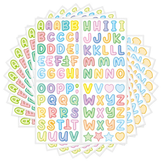 20pcs ZPKTZM Children Cartoon Colorful Letters Stickers DIY Lunch Box Waterproof Sticker(136x186mm) by bashfashion