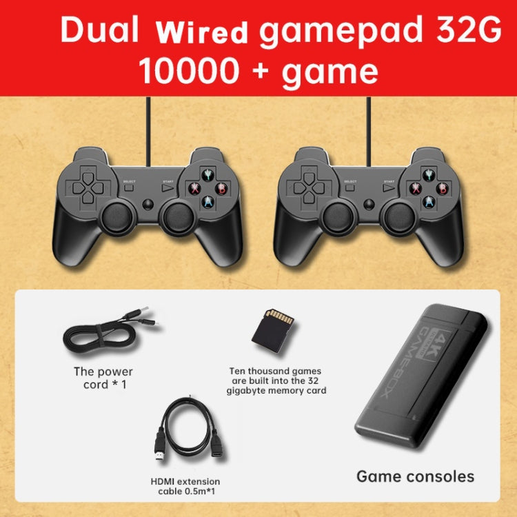 K9 Game Console Home TV Double Battle Simulator 32G Cable Built-in 100000 Games by bashfashion