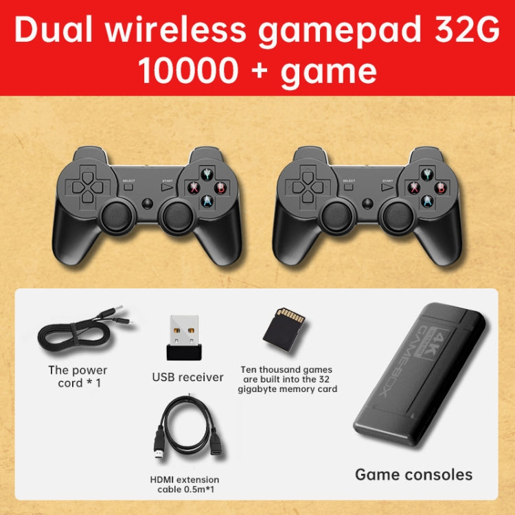K9 Game Console Home TV Double Battle Simulator 32G Wireless Built-in 100000 Games by bashfashion