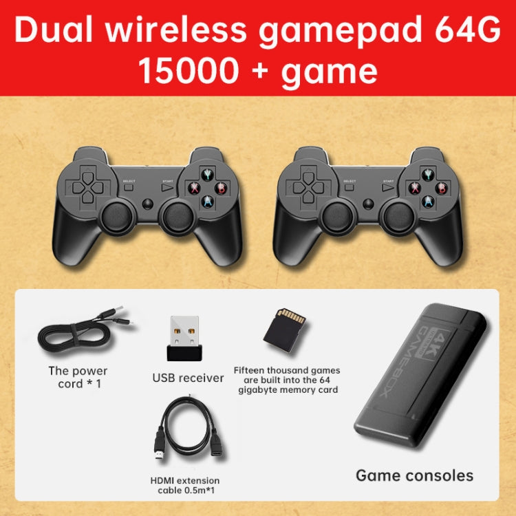 K9 Game Console Home TV Double Battle Simulator 64G Wireless Built-in 15000 Games by bashfashion