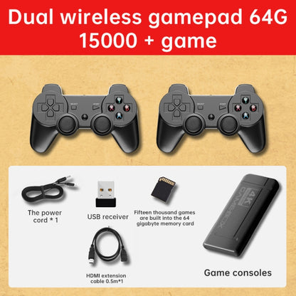 K9 Game Console Home TV Double Battle Simulator 64G Wireless Built-in 15000 Games by bashfashion