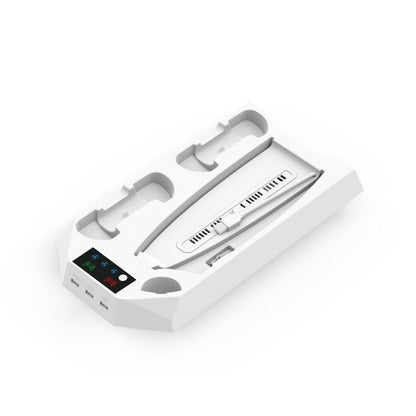 For PS5 DE/UHD 2 In 1 Handheld Console Cooling Stand Fan Base(White) by bashfashion