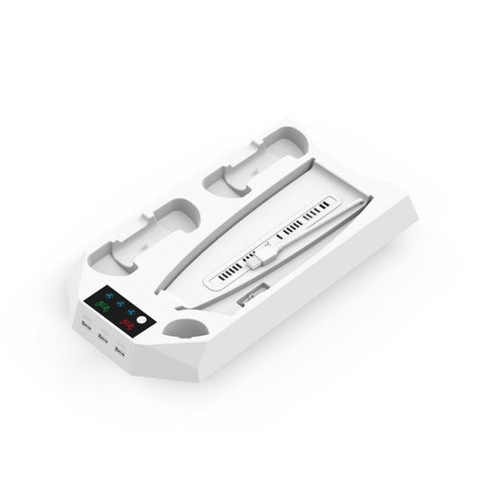 For PS5 DE/UHD 2 In 1 Handheld Console Cooling Stand Fan Base(White) by bashfashion