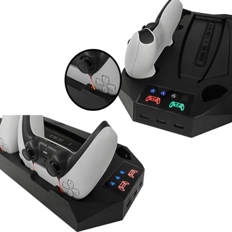 For PS5 DE/UHD 2 In 1 Handheld Console Cooling Stand Fan Base(White) by bashfashion